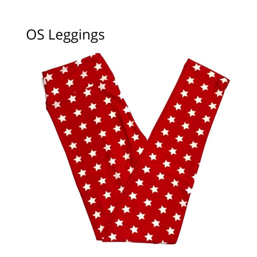 LuLaRoe Red Star Leggings